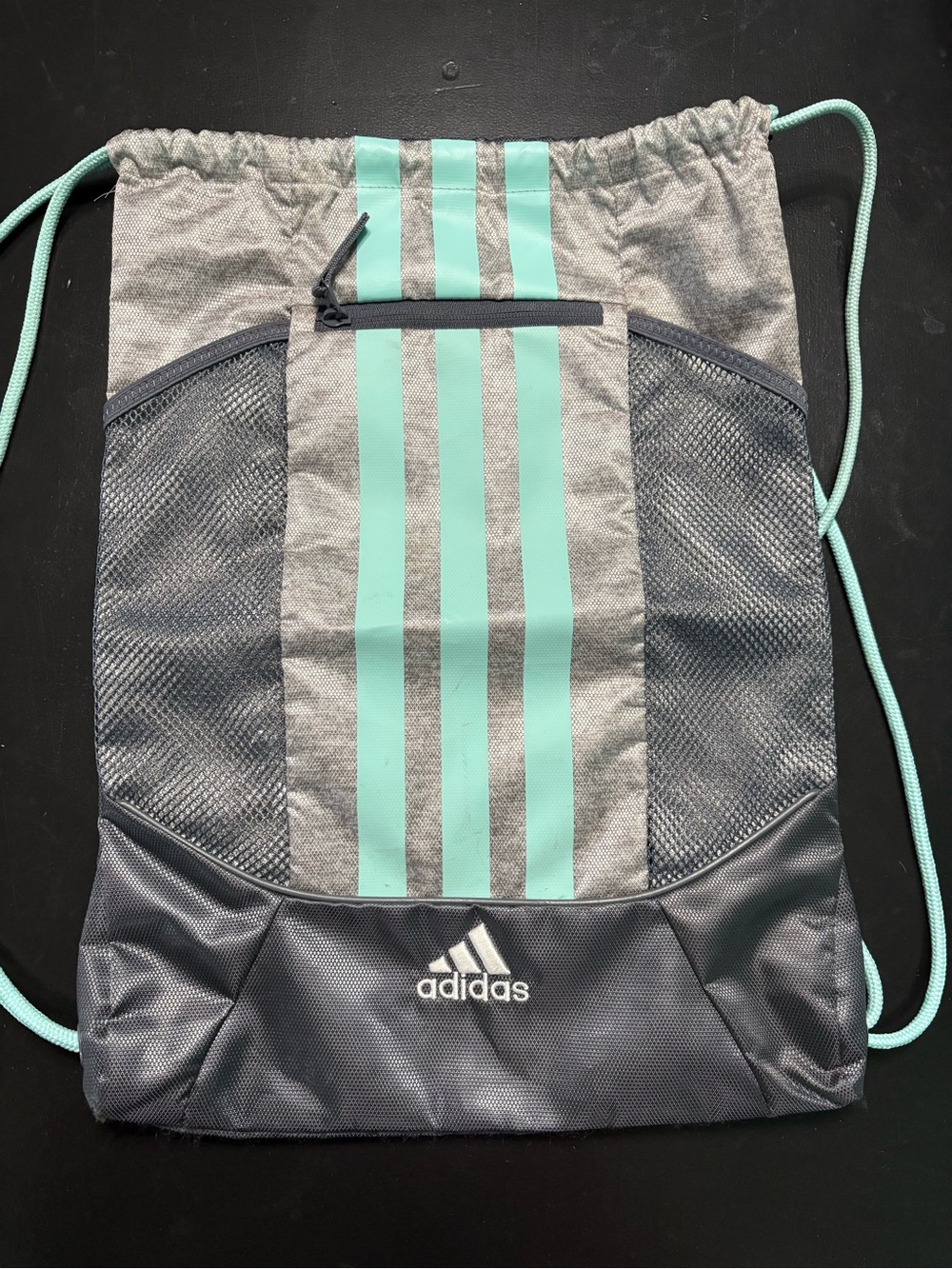 Adidas Tiffany blue drawstring backpack